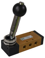 5/2-valve lever lateral with locking device 1/4