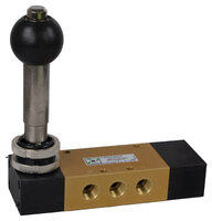 5/3-valve lateral lever 3 positions with locking device 1/4